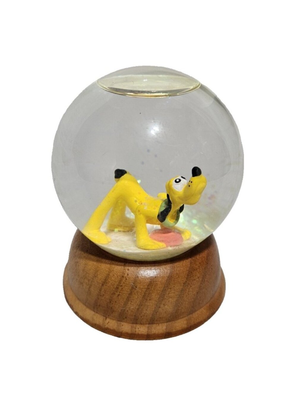 Vintage Disney Pluto Crystal Snow Globe NE Collectors Society Limited Edition